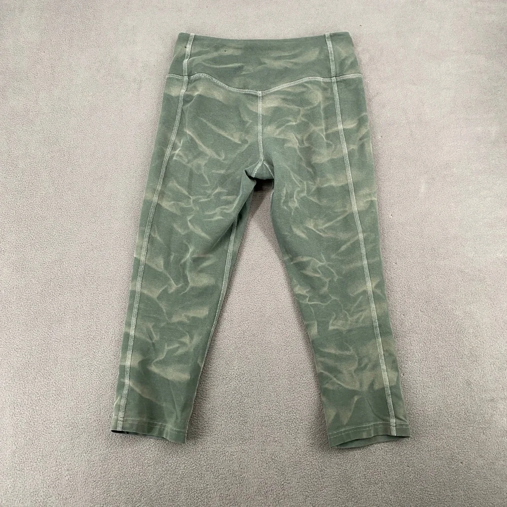 Nike Dri-FIT Womens Small Green Wash Cropped Leggings Athletic Tights 6807